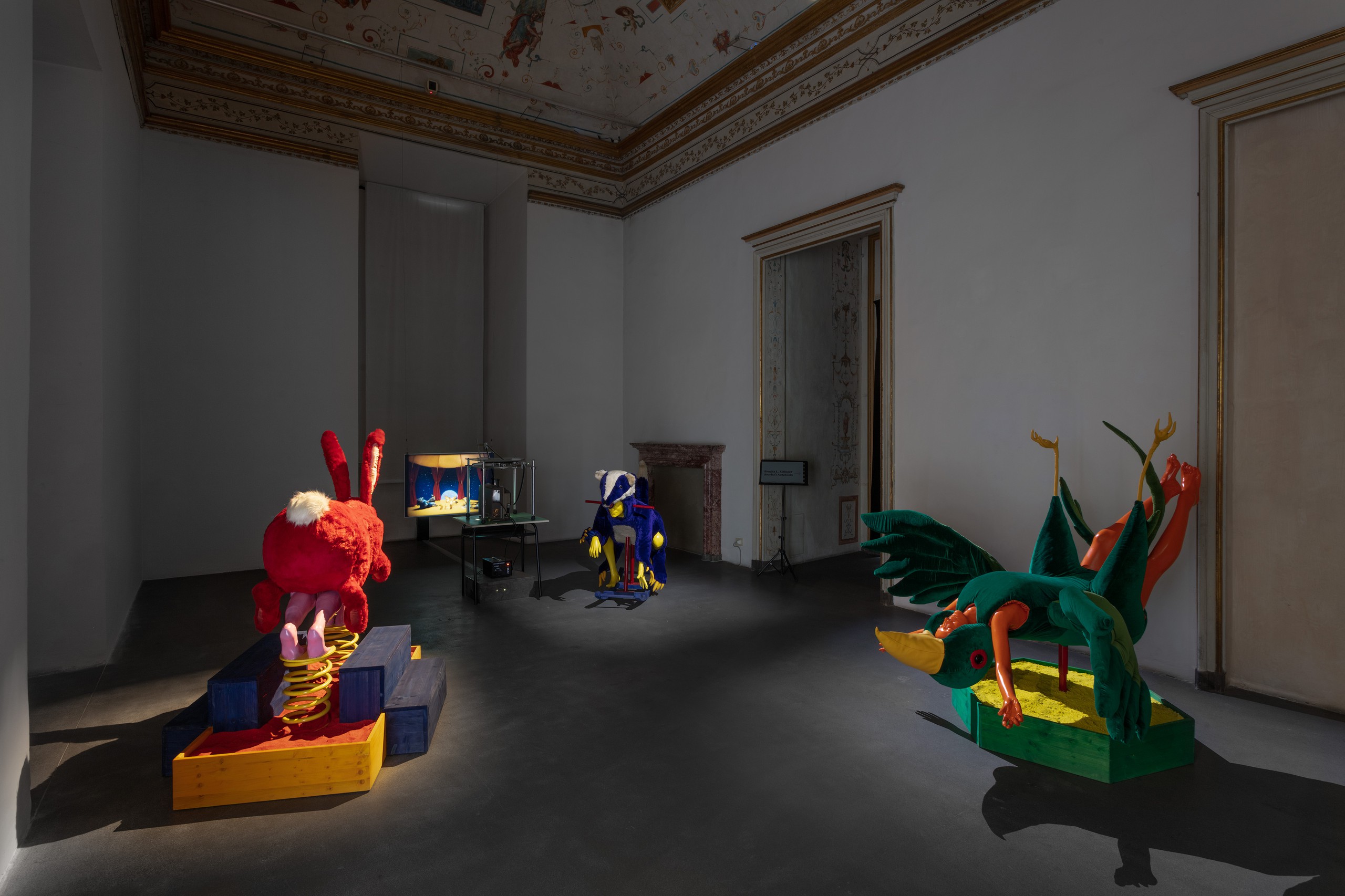 Installation view, Prayers for Roadkill, Espressioni con frazioni, Castello di Rivoli Museo d&#x27;Arte Contemporanea, Rivoli Torino, 2022