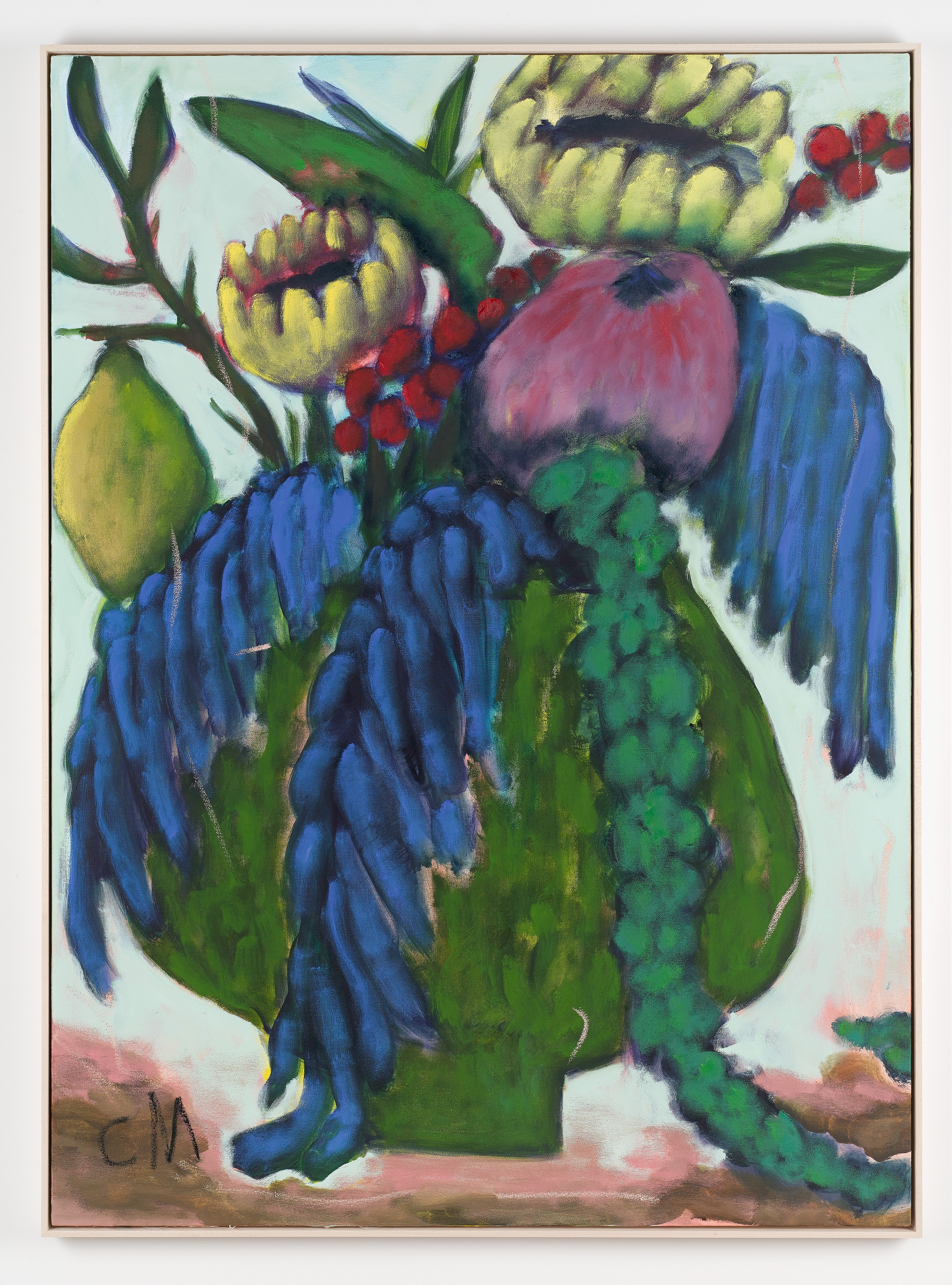Conny Maier, Lago Maggiore, 2022, oil, pigment, oil stick on canvas, 150 x 110 cm, 59 1/2 x 43 1/2 in
