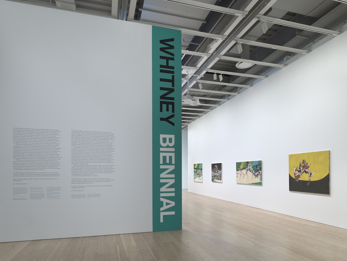 Installation view, Whitney Biennial, Whitney Museum of Modern Art, New York, 2019