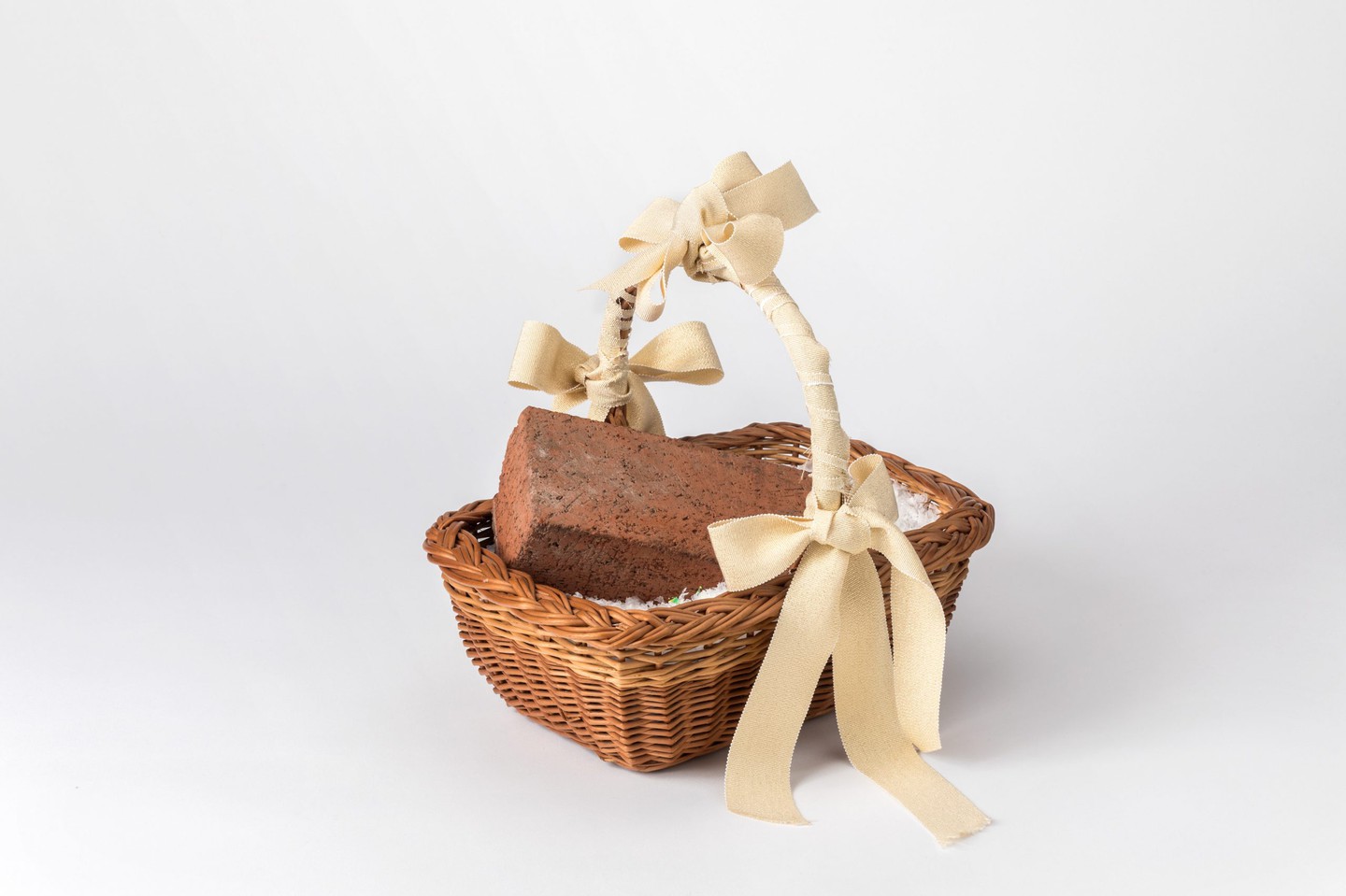 Awareness Brick Gift Basket (Ivory Sparkle)