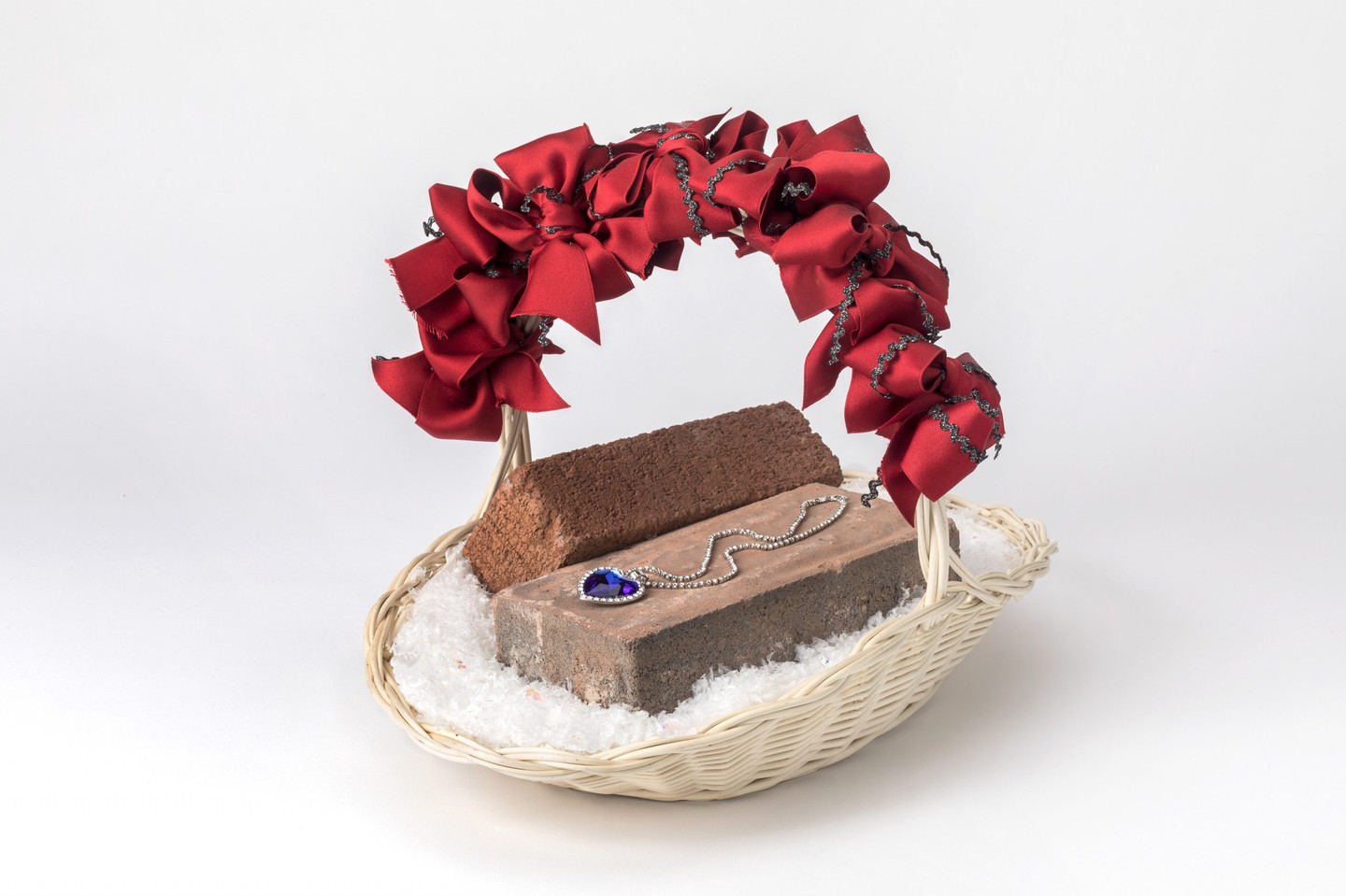 Awareness Brick Gift Basket (Rose)