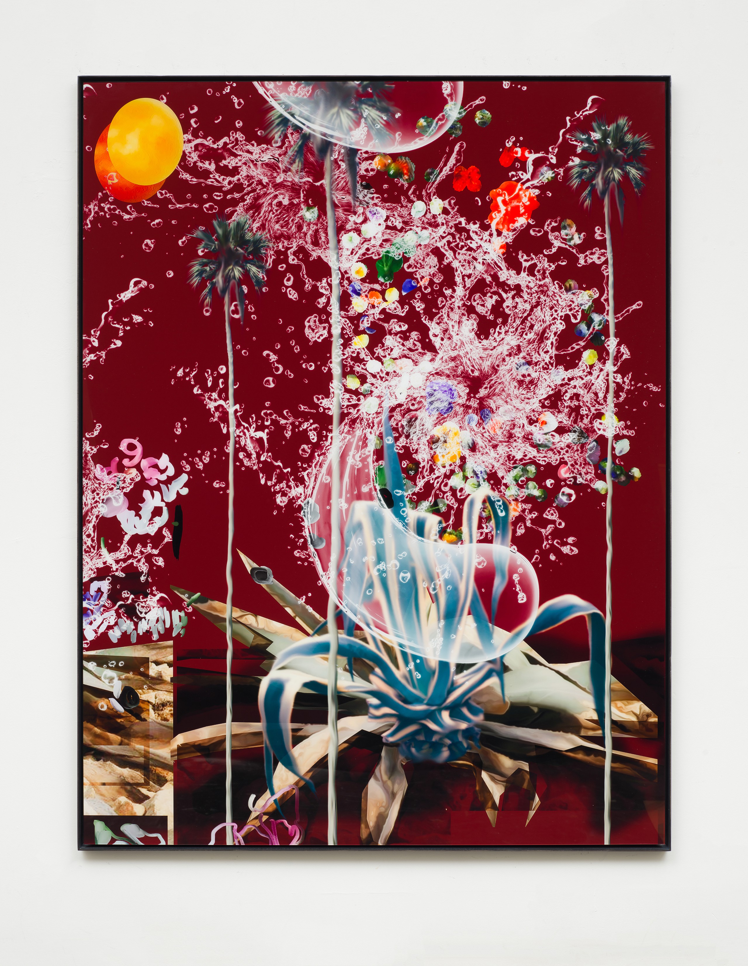 Petra Cortright, pariscope_picasso mujeres?ra-cw7fa.zip? +Radio, 2018, Digital painting on gloss paper, face mounted, 150 x 107 cm