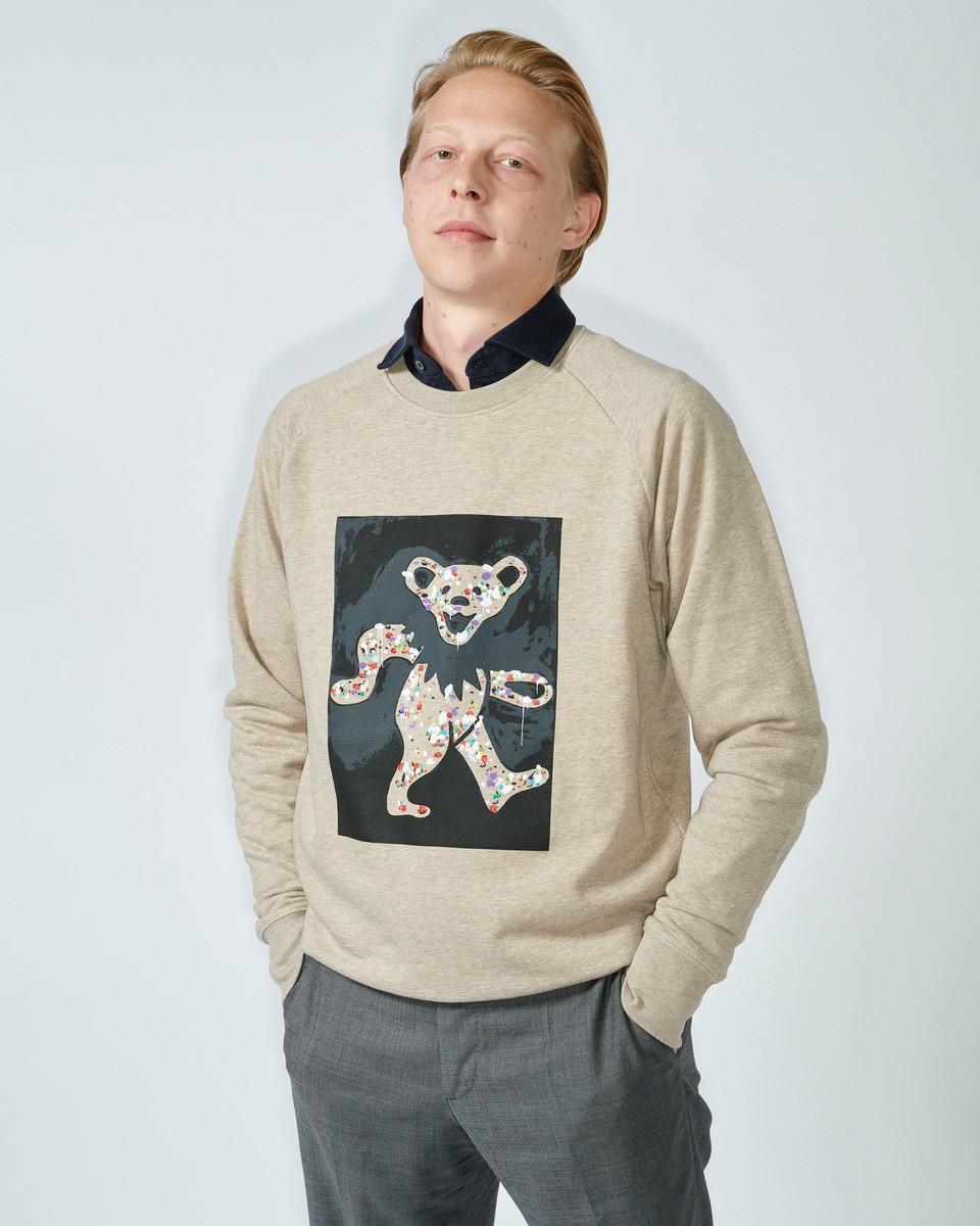 Click on the photo to purchase, Tina Braegger, Grateful Dead Bear - Silkscreen sweater