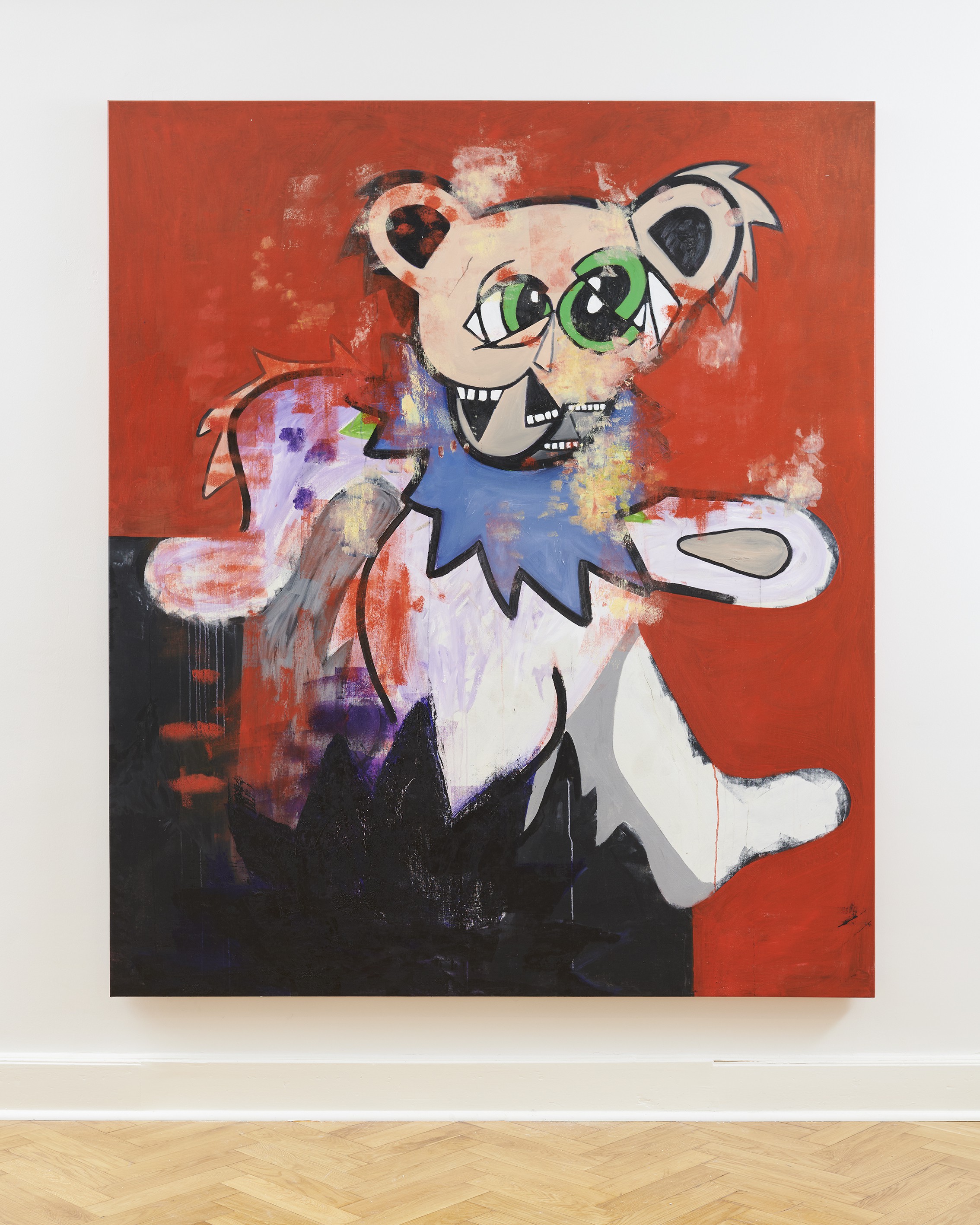 Tina Braegger, Strange tale of the crack fox, 2021, oil on canvas, 205 x 175 x 4 cm, 80 1/2 x 69 x 1 1/2 in
